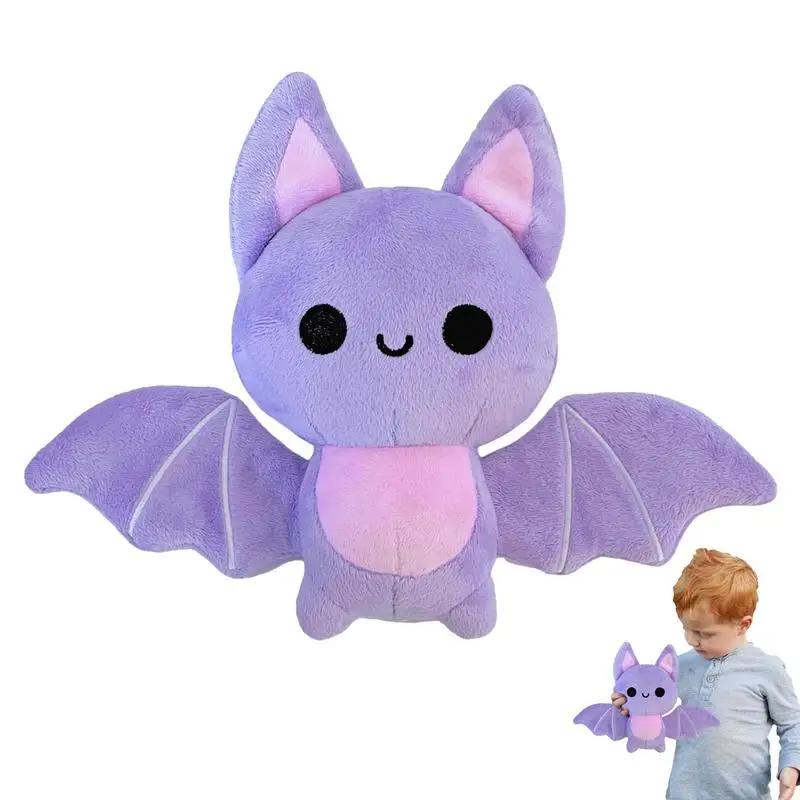 18cm Stuffed Bat Plush Toy Soft Stuffed Animal Black Purple Bat Doll Toy Plush Doll Gift For Kids Room Decor Kids Holiday Gifts advertising giant black inflatable gorilla with air blower kingkong mascot promotional animal model collector toys