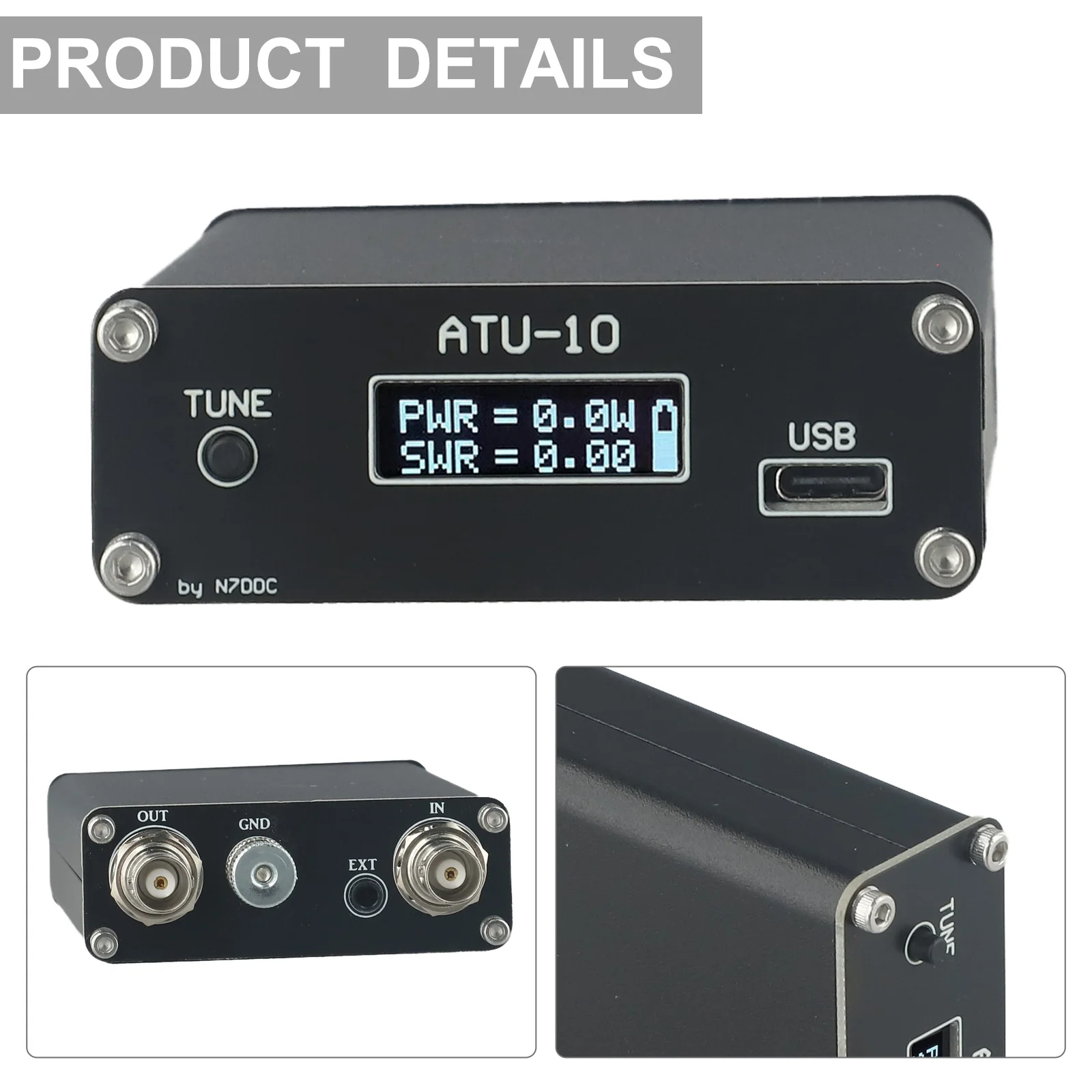 

Boost Your Signal Strength with ATU10 ATU10 QRP by N7DDC Automatic Antenna Tuner 1 6 Version Perfect for Any Setup