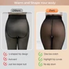 85270-008012.jpg Collants thermiques doublés en polaire pour femmes, une couture, collants chauds et transparents, faux collants thermiques translucides épais, Leggings pour temps froid
