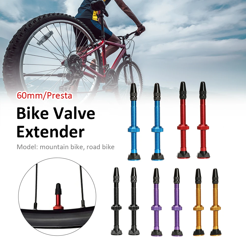 1Pair Mountain Road Bike Bicycle Aluminum Alloy Tubeless Presta Valve Stems 