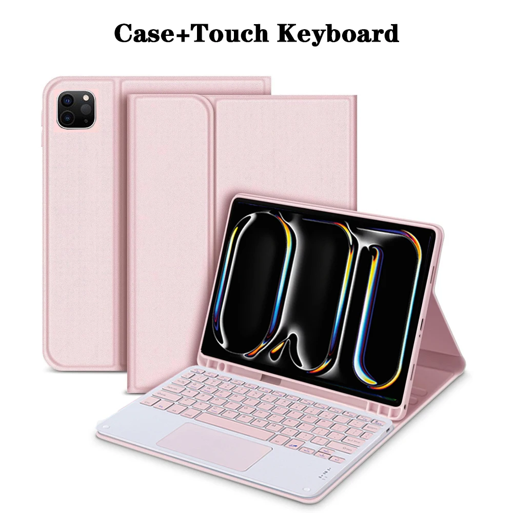 Enhanced Keyboard Case with Detachable Magnetic Cover and Integrated Pencil Holder