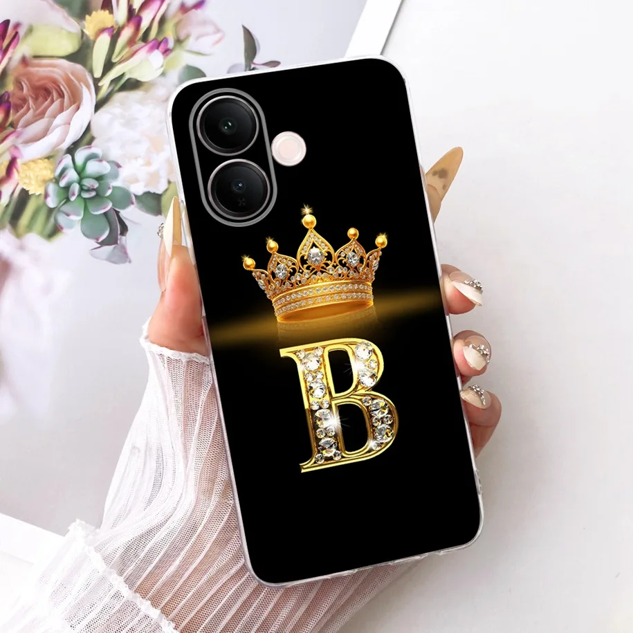 Cute Letters Crown Soft Slim Silicone Back Cover Case - Enhanced Protection with Stylish Design