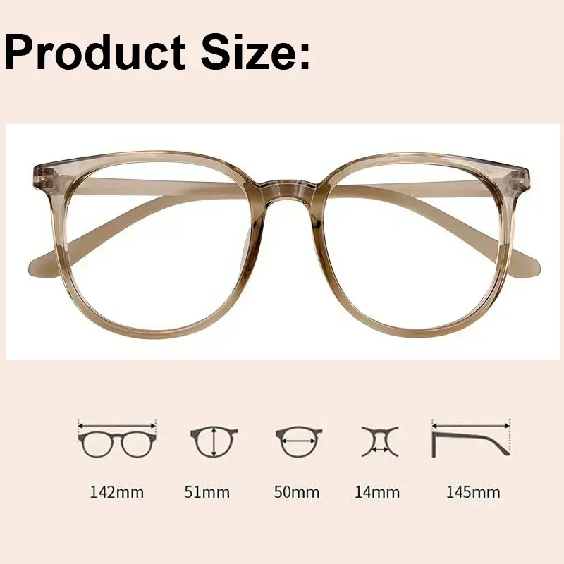 Ultralight Women Short-sighted Eyewear Unisex Round Myopia Glasses Blue Light Minus Diopter Eyeglasses Retro Clear Lens Glasses 6