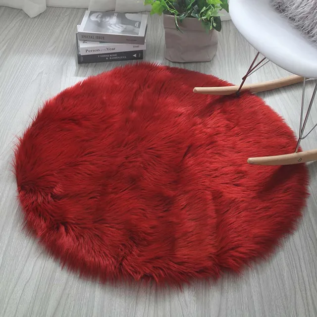 Round Faux Fur Fluffy Rug 3