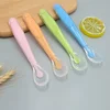 1/2Pcs Silicone Spoon Set Baby Learning to eat Training Spoon Baby Silicone Soft Spoon PP Plastic Box Children's Tableware Box 4