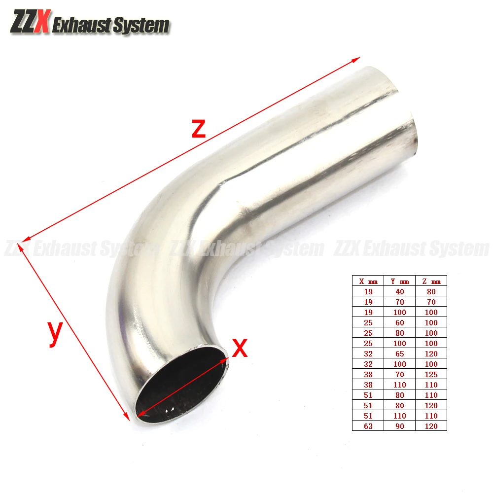 Exhaust Pipe Welding Elbow Fittings Welded Elbow Pipe Fitting Round Pipe Fitting 1PCS Car Exhaust Pipe Muffler Stainless Steel Elbow 90 Degree Angle Pipe To Reduce Diameter
