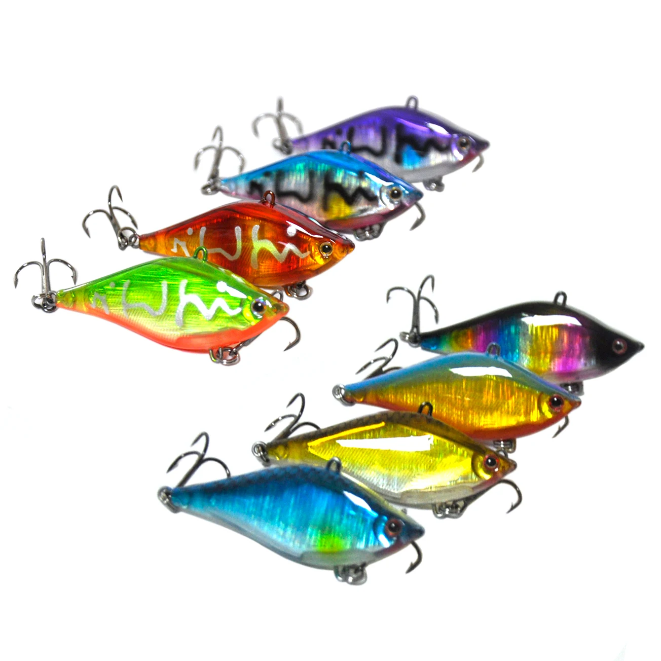 

Много 8 шт 65 мм 13,8 г жесткая Рыбалка виброприманки VIB Lipless приманки дайвинг