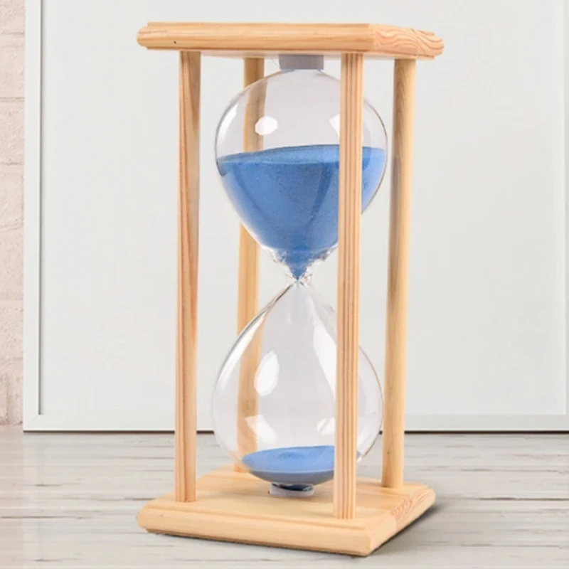 

30/60 Minutes Wooden Frame Glass Hourglass Creative Ornament Kitchen School Sandglass Sand Clock Tea Timer Home Decoration Gifts