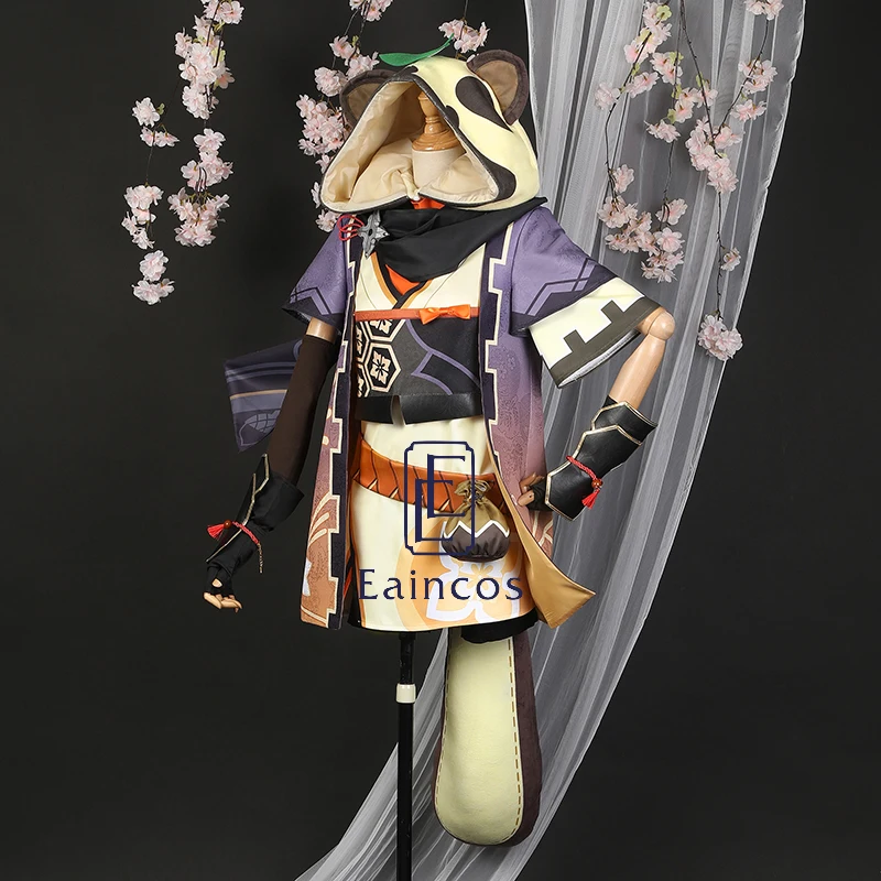Game Genshin Impact Sayu Cosplay Halloween Party Costume Women Cute Outfit Uniform Full SetTail