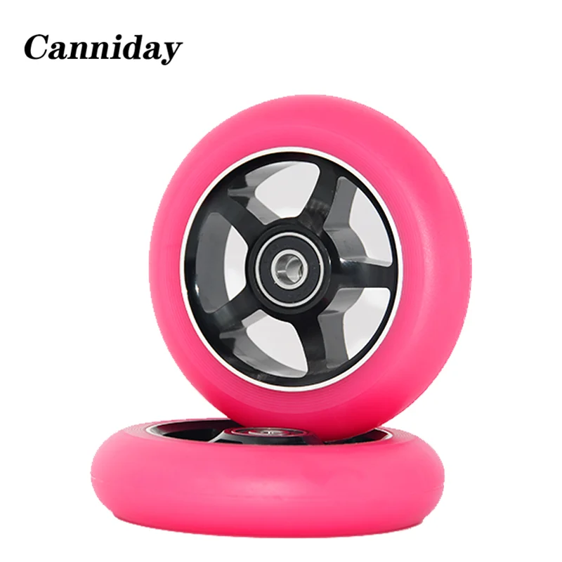 2Pcs/Set High Quality Stunt Scooter Wheels Aluminum High Elastic PU