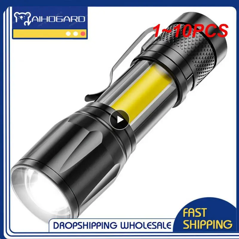 

1~10PCS Portable rechargeable zoom led flashlight XP-G Q5 Lamp Lantern 2000Lumen Adjustable Penlight Waterproof mini
