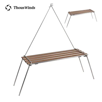 ThousWinds-캠핑 미니 휴대용 접이식 테이블, 경량 야외 가구 바베큐 하이킹 피크닉 데스크 접이식 배낭 테이블