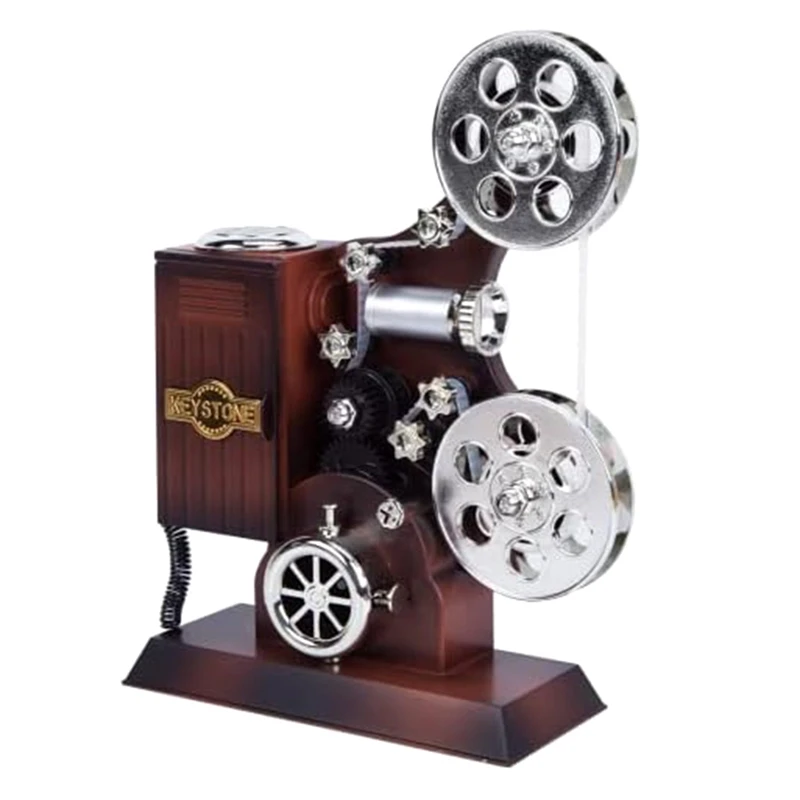 

Movie Projector Music Box, Mini Antique Vintage Craft Music Box Plays Tune For Birthday Home/Office/Study Room Décor Durable