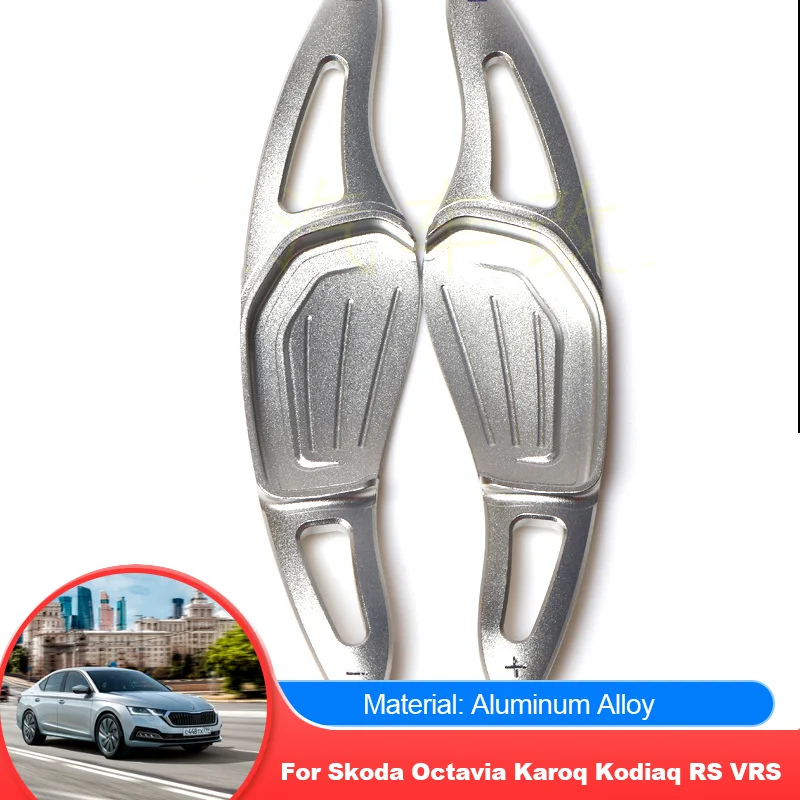 

Aluminum Car Steering Wheel Shifter Paddle Extension DSG Sticker for Skoda Octavia Karoq Kodiaq MK4 A8 ENYAQ IV RS VRS 2022 2023