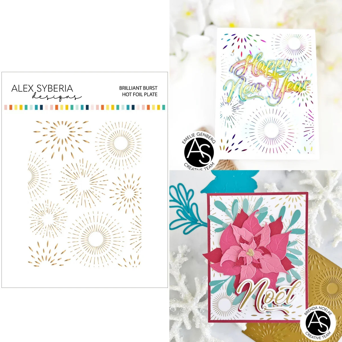 

New Christmas Explosive Fireworks Hot Foil for Decorating Scrapbook Diy Paper Card Album Mould Embossing Craft 2023 Arrival