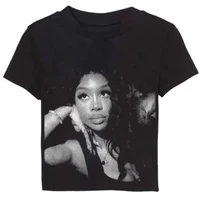T-Shirt en Coton pour Femme, Vêtement Décontracté, à la Mode, Gothique, Punk, Streetwear, Confortable, Y2K, Été 2024 1