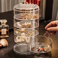 1PC Spinning Jewelry Organizer Organize Earrings Children's Headdress Hair Accessories Organizer Desktop Decoration 1