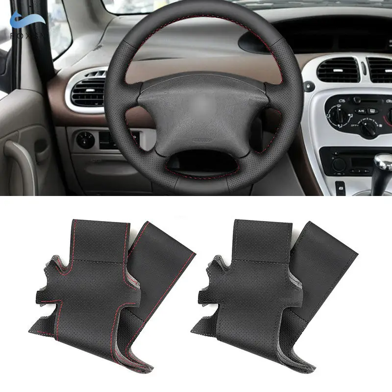 Per Citroen C5 2001-2006 Xsara Picasso Berlingo Peugeot Partner 2003-2008 Treccia A Mano Auto Volante Interno Copertura In Pelle Trim