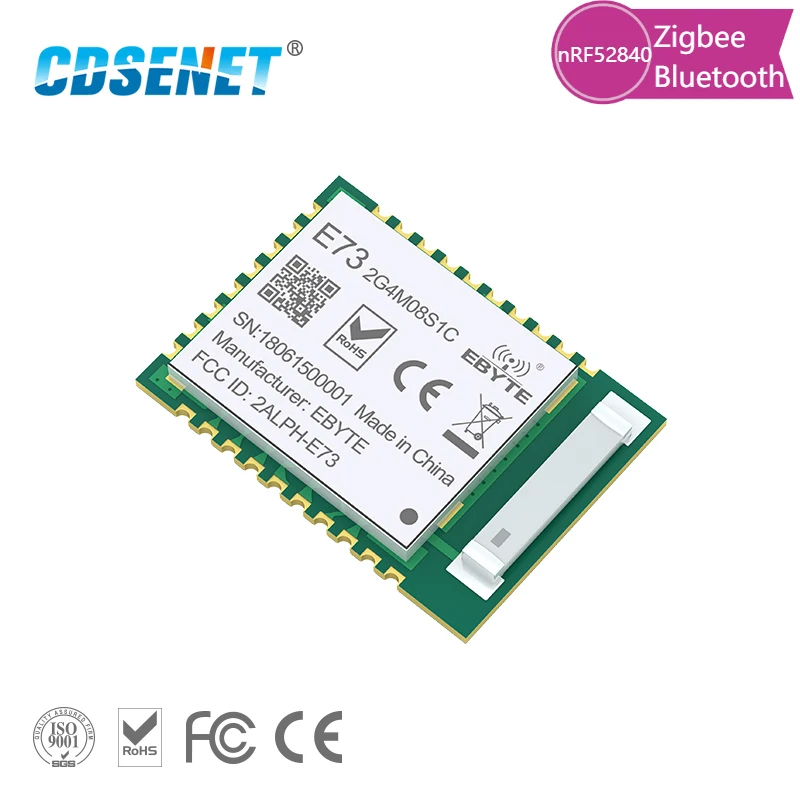 nRF52840 Bluetooth 5.0 240MHz RF Transceiver CDSENET E73-2G4M08S1C 8dbm Ceramic Antenna BLE 4.2 2.4 GHz Transmitter and Receiver