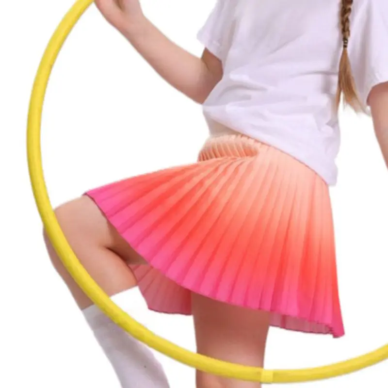 Children Girls Tennis Skirt Gradient Color Pleated High Waist Skirt Casual tie-dye Mini A-Line Skirt Built-in Bottoms 12 S1556a6a7131b4cd195975500ad3bbbebD
