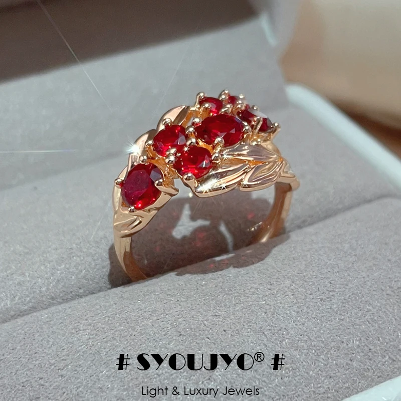 Natural Stone Rings For Women 585 Rose Gold Color Bride Wedding Jewelry Family Party Gift stone rings fashion rings fashion ring finger rings wedding rings