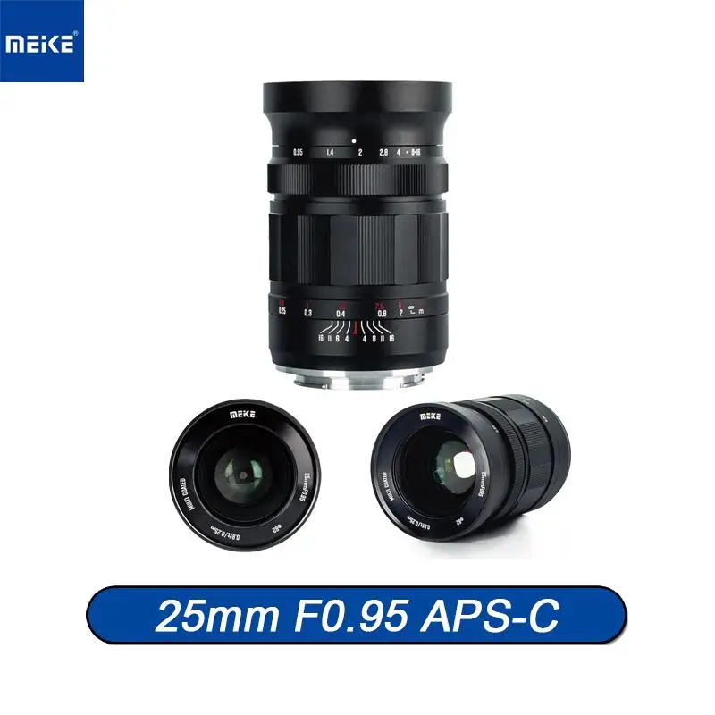 Meike 25Mm F0.95 Aps-C Funzionamento Manuale Obiettivo Della Fotocamera Ad Ampia Apertura Per Sony E/Fuji X/Nikon Z/M43/Canon Efm Mount