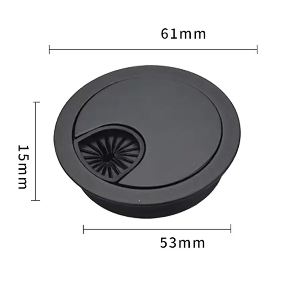 Description Picture 6 of item50mm 53mm 60mm 80mm Desk Metal Grommet Table Cable Tidy Wire Hole Cover Chrome Brush Practical Round Wire Tidy Grommet Hardware