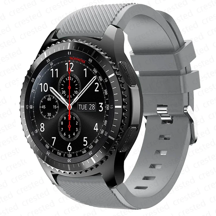Silicone Sports Watch Strap, 20mm/22mm Adjustable Band
