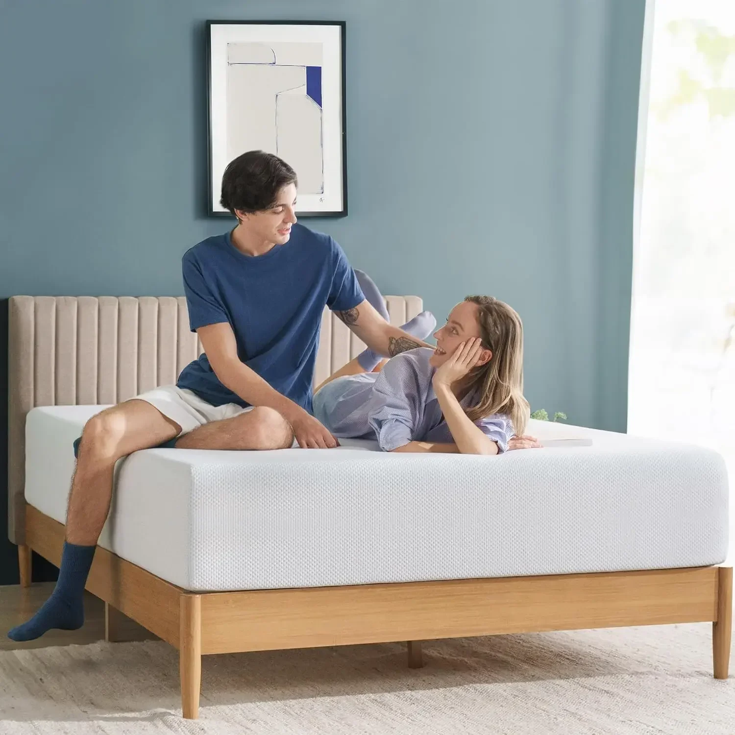 

Queen Size Mattress, 12 Inch Cooling Memory Foam Mattress, Fiberglass Free, Cooling Gel Foam, Certified Safe Foams & Fabric