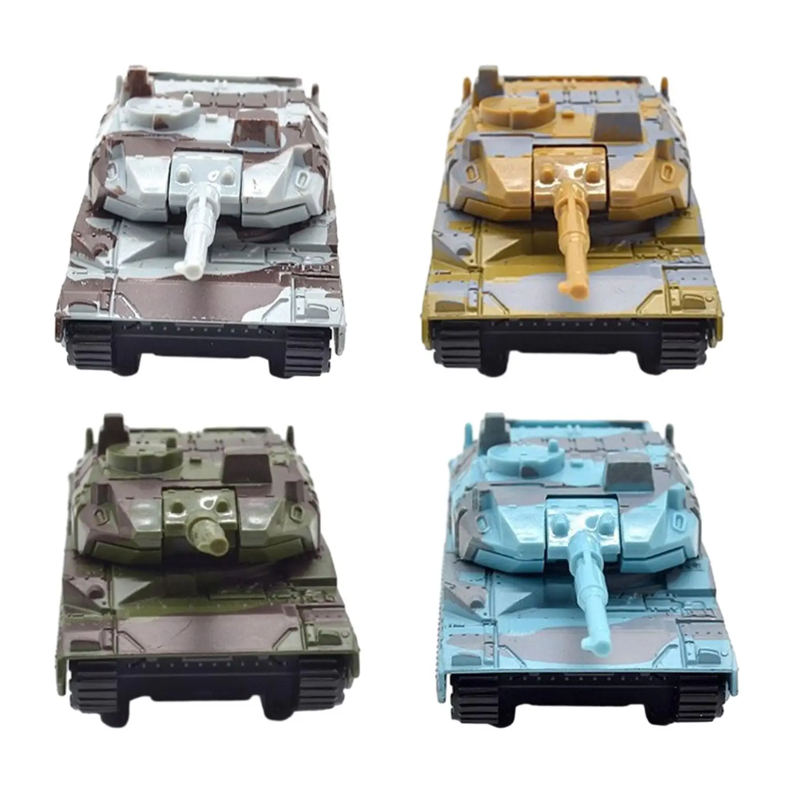 4Pcs Pull Back Tank Model Toy Creative Educational Toys Mini Tanks for Kids Girls Boys Children 3-7 Years Old Birthday Gift