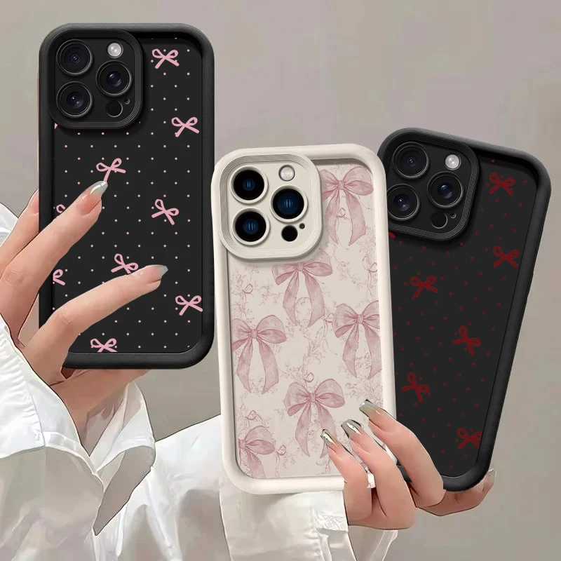 Cartoon Pink Bowknot Soft Case - Cute and Stylish Protective Cover