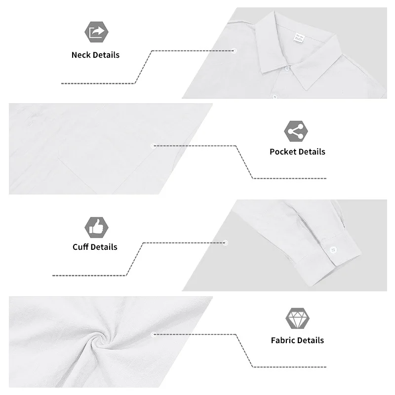 Men's Autumn Loose Trend Linen Solid Color Simple Lapel Long-Sleeved Shirt Beach Trousers Set