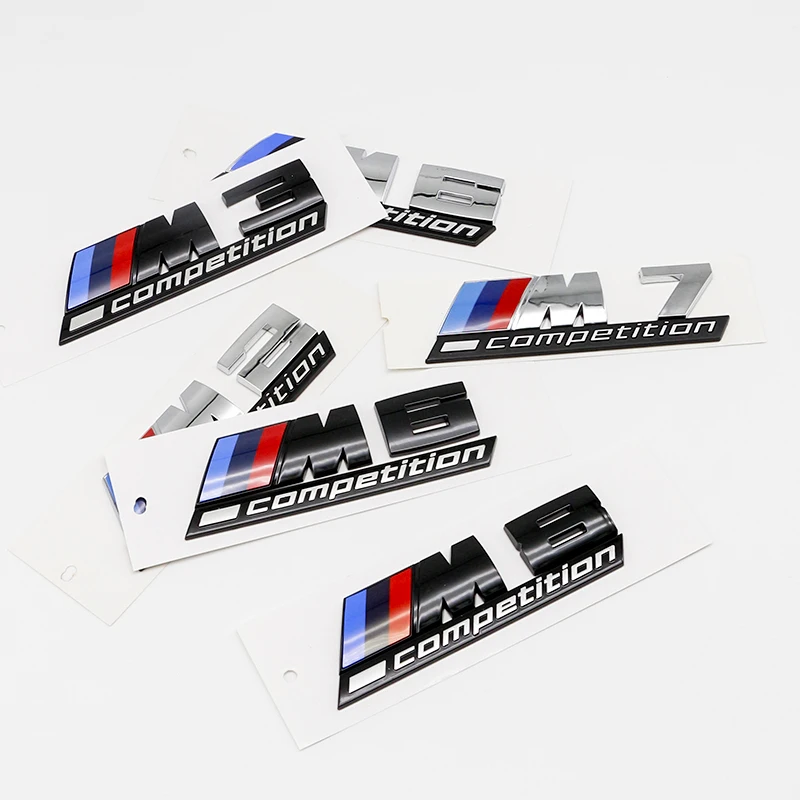 3D 로고 스티커 BMW M 스포츠 3색 엠블럼 배지 (M1 M2 M3 M4 M5 M6 M7 M8 X1 X3 X5 X6 방수 펜더 트렁크 액세서리)