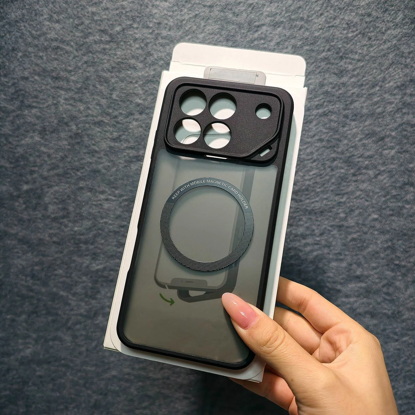 Enhanced Protective Case with Magnetic Closure and Frosted Silicone Frame - Transparent Acrylic Cover, Shockproof Bumper Design