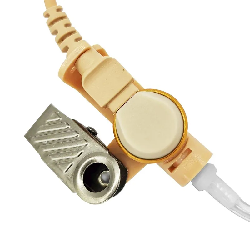Black Color L Plug Coil Cable, 3.5mm, Surveillance Headset, Acoustic Tube, Audio Kit, Radio Earpiece, 2Pack