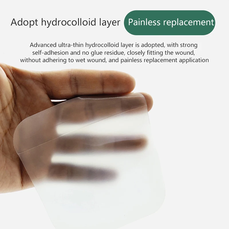 Ultra Thin Transparent Hydrocolloid Adhesive Healing Pads - Breathable & Waterproof Wound Dressings