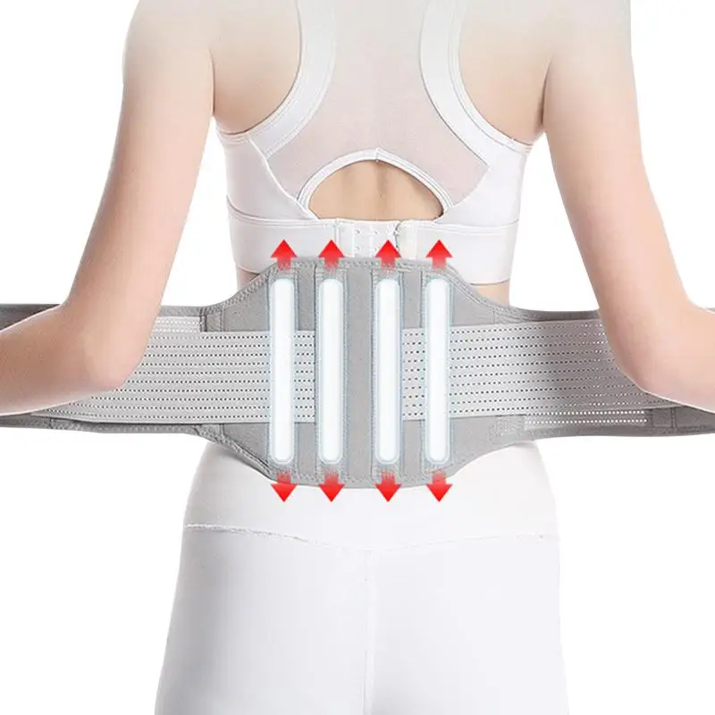 

Поддерживающий Пояс для поясницы, бандаж для спины с регулируемой поясничной подушечкой и магнитной греющей подушкой, поддерживающий пояс для облегчения дискомфорта в спине