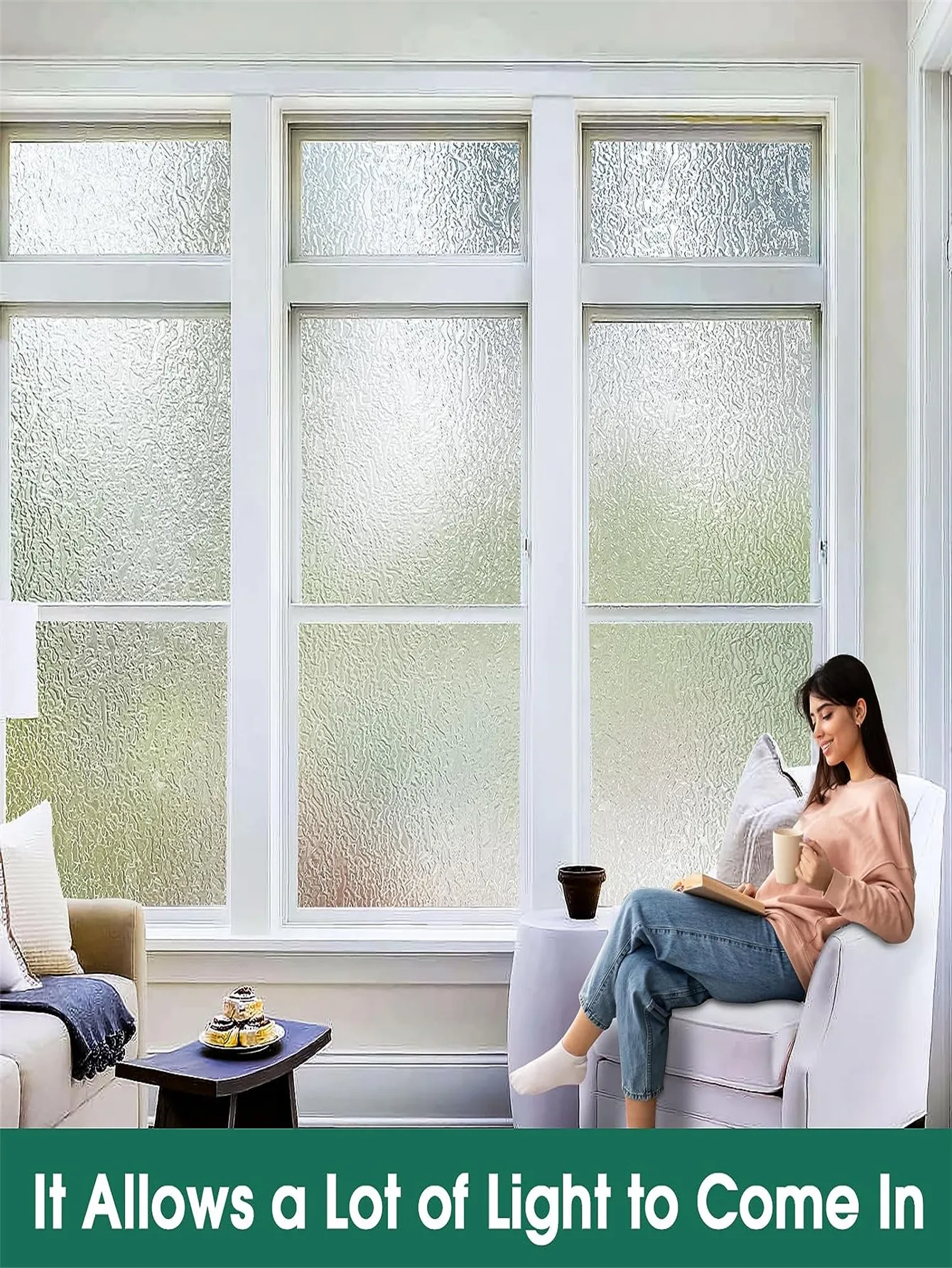 Window Privacy Film Frosted Glass: Window Cover Sun Blocking Window Cling  Door Window Covering Bathroom Heat Blocking Static Cling Window Frosting  Film Day and Night : Buy Online at Best Price in