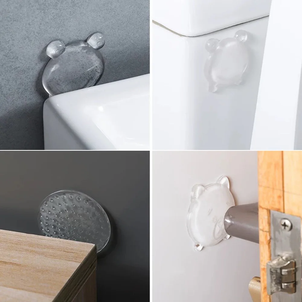 Rubber Shockproof Wall Transparent Protection stickers Silicone Door Stopper Door Stopper Bumpers Anti Collision pads
