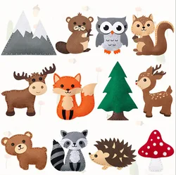 Woodland Creatures DIY Sewing Kit - Beginner Friendly Felt Plush Animal Craft Set (Animal)