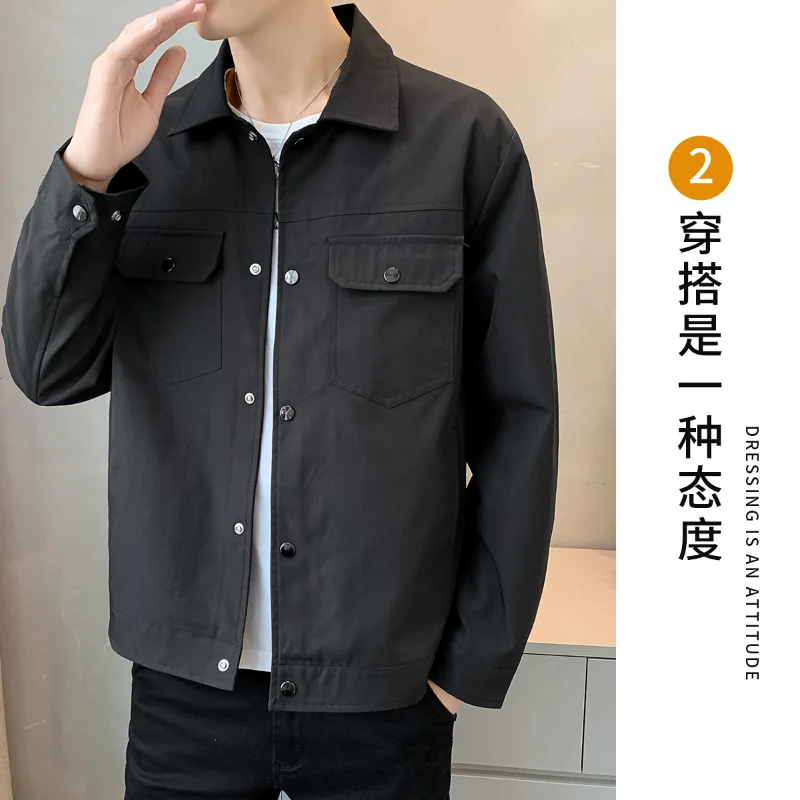 Men's Spring and Autumn New Style Lapel Workwear Jacket
