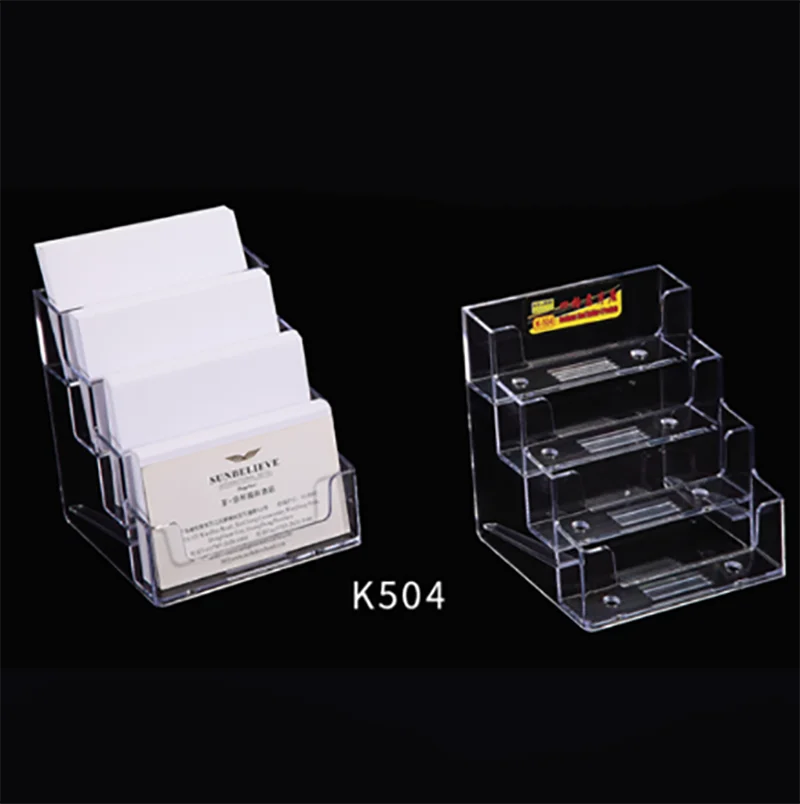 Transparent Desk Shelf Storage Box Display Acrylic Clear Plastic Desktop Business Card Holder Location Card Holder New 4