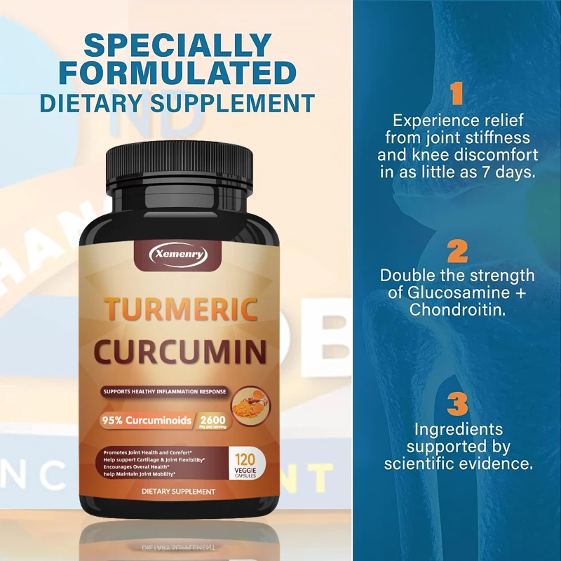 Turmeric Powder Curcumin Supplement 95% Curcumin Black Pepper Extract turmeric curcumin capsules