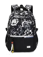 Graffiti School Bags for Teenage Boys High Middle School Students Schoolbag Outdoor Travel backpack Big Student Laptop Backpack 1