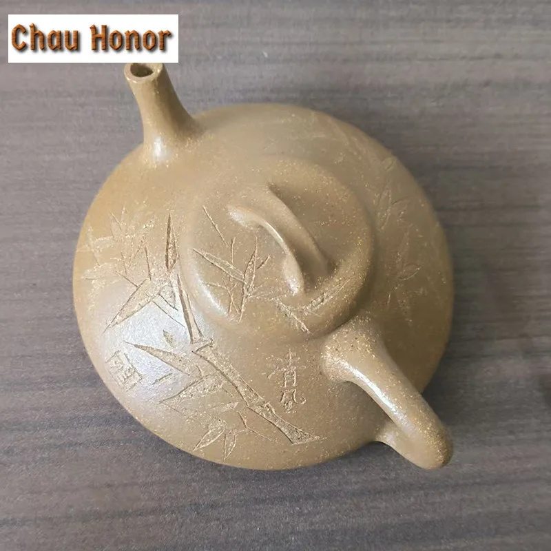 140ml Yixing Purple Clay Teapots Handmade Stone Spoon Pot Raw Ore Five Colours Section Mud Kettle With Strainer Zisha Tea Set