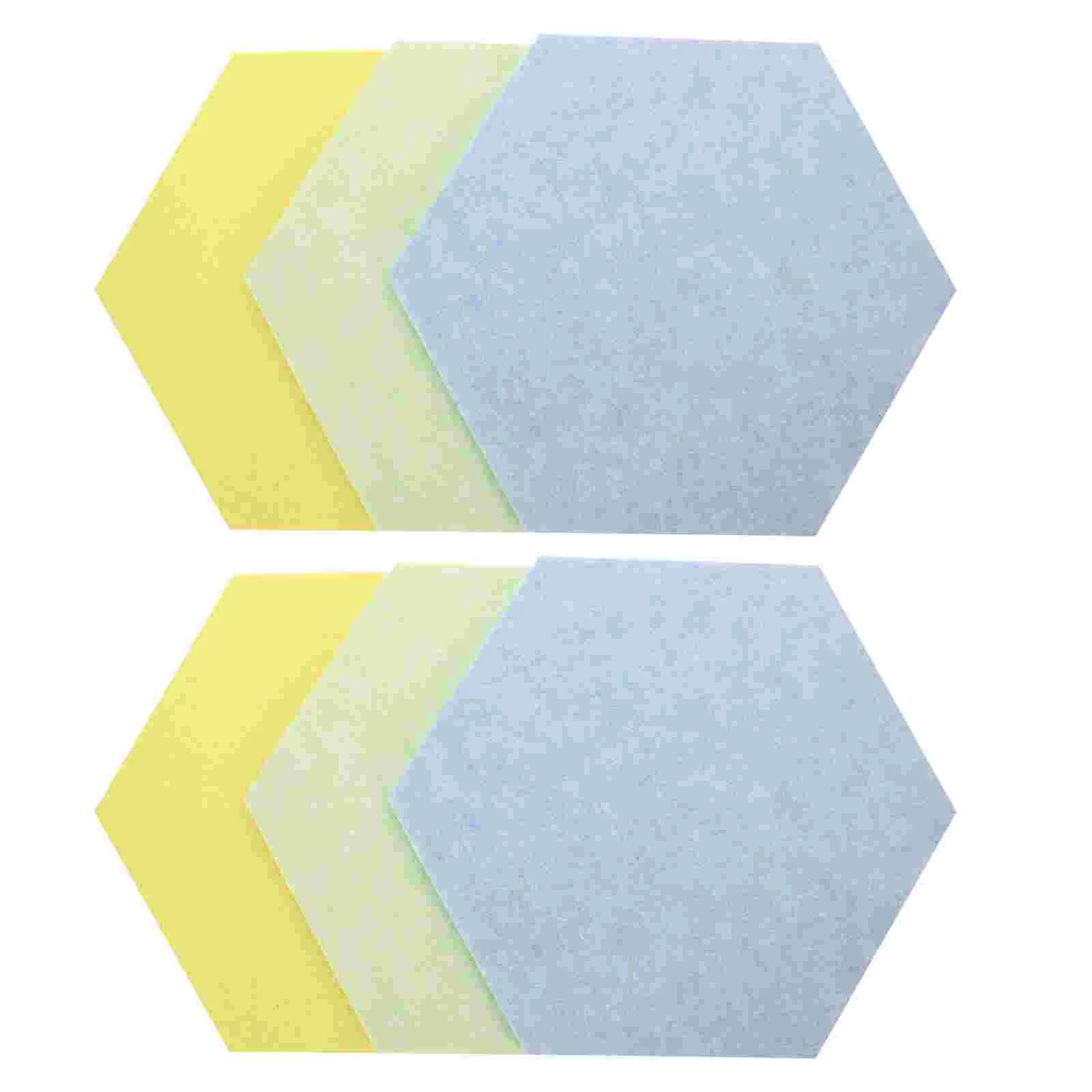 

6 Pcs Felt Wall Stickers Hexagon Bulletin Board Memo Tiles for Pin Bedrooms Home Office Accessories