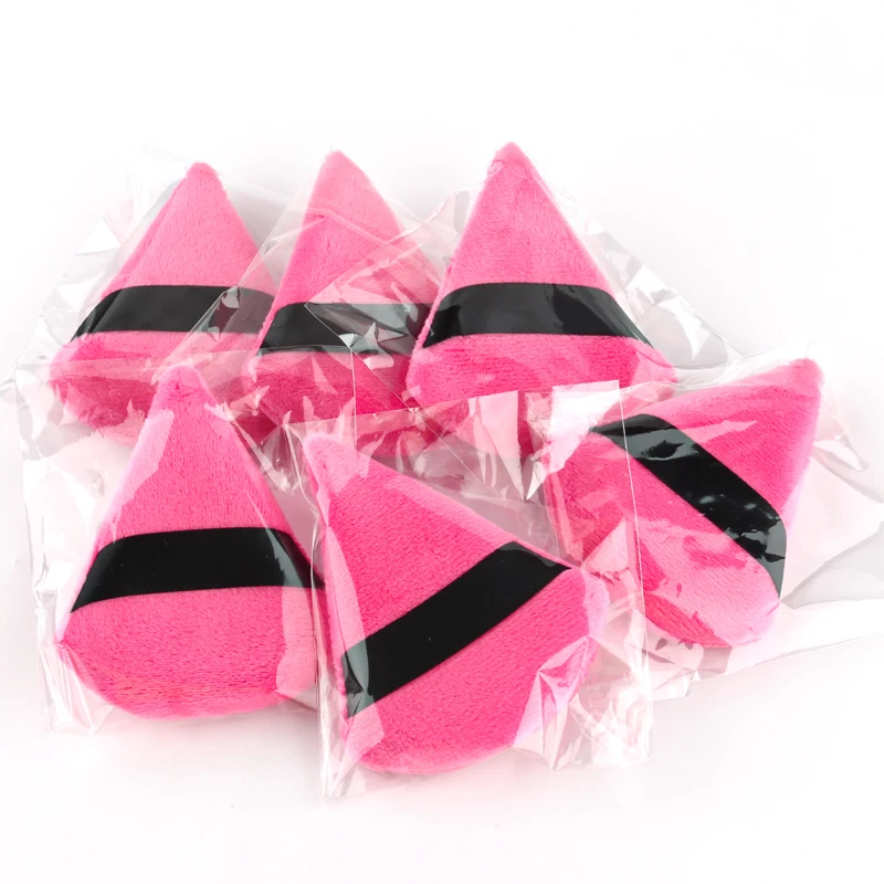 1/3/6Pcs Triangle Powder Puff Facial Smooth Sponge Beauty Cosmetics Washable  Mini Plush Powder Puff Lightweight Makeup Tools 2