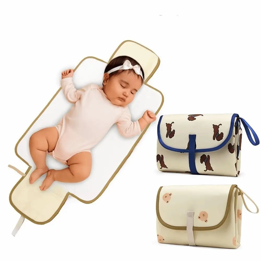 Foldable Diaper Changing Pad Bear Detachable Baby Infant Diaper Urine Mat Comfortable Waterproof Bedding Changing Cover Pad