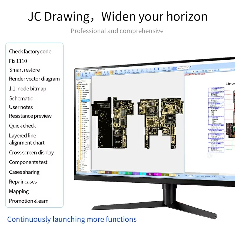 JCID YCS WXJ ZXW 지능형 도면 회로도 비트맵 휴대폰 회로 통합 소프트웨어 베로노 도면 도구