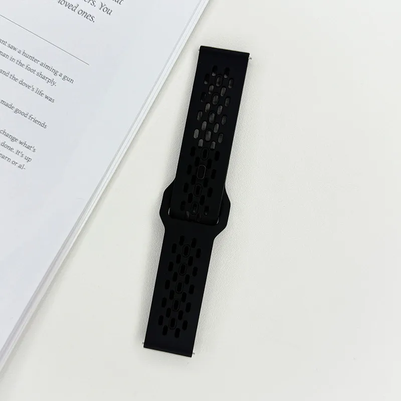 Multicolored Mesh Sports Silicone Watch Strap, 20mm 22mm